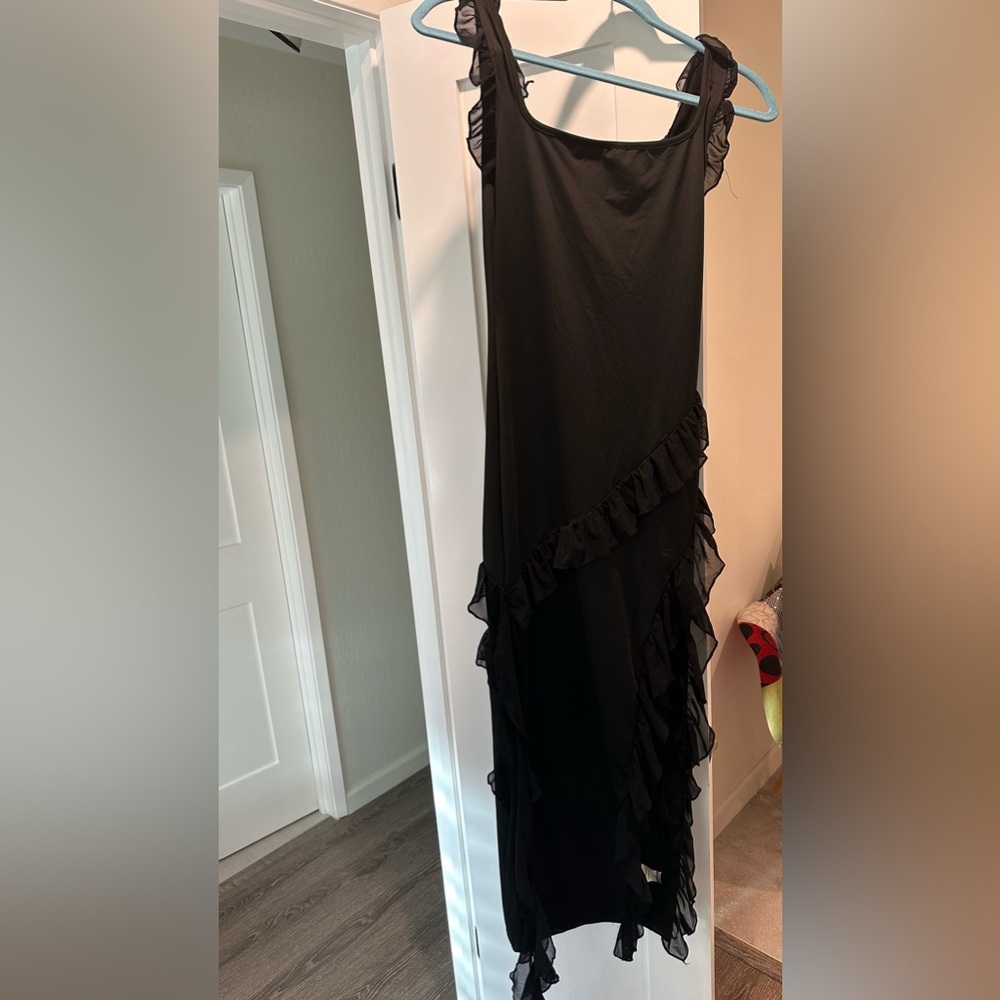 Never worn long dress. House of CB style. Black